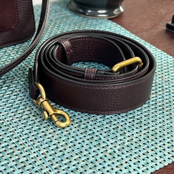 RARE Coach Oxblood Leather Suede Tabby 26 Pave Gem / Crystals - Picture 7 of 16